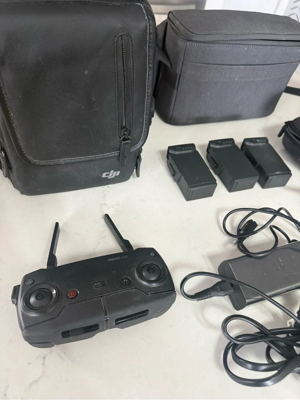DJI Mavi Air ll / Spark Foldable Drone with Red Body and Accessories